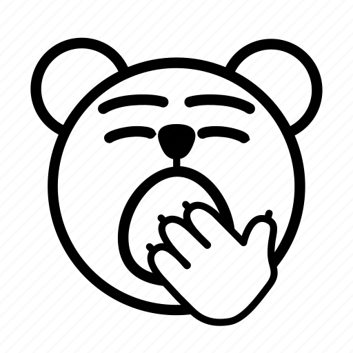 Bear, bored, boring, dull, emoji, gomti, yawning icon - Download on Iconfinder