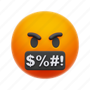 emoji, face, emotion, expression, angry