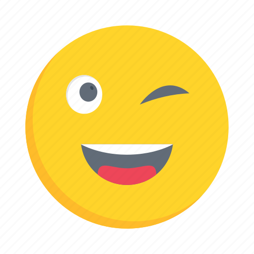 Emoticon, winking, eye, face, feeling icon - Download on Iconfinder
