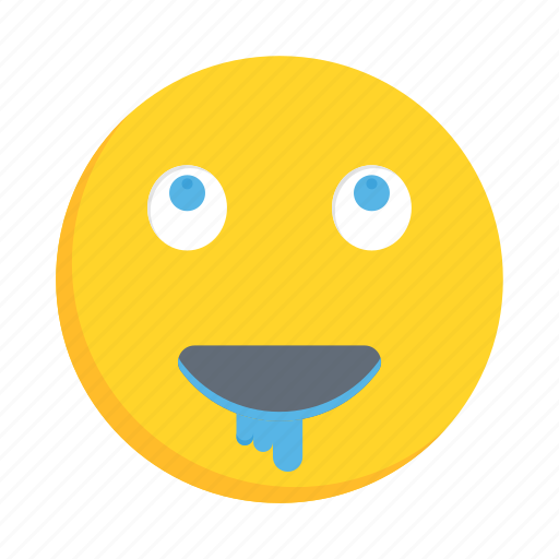 Face, emoji, emoticon, drooling, smiley icon - Download on Iconfinder