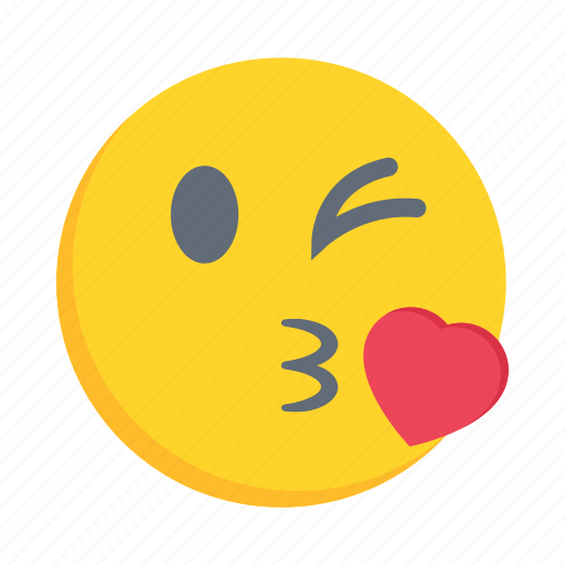 Face, emoji, emoticon, kissed, love icon - Download on Iconfinder