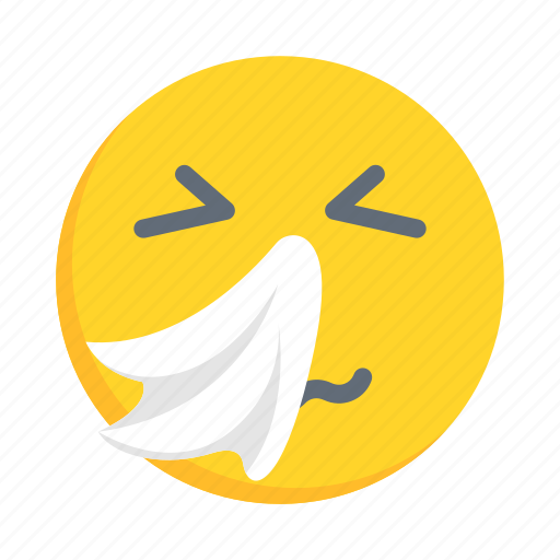 Face, emoji, emoticon, sneezing, smiley icon - Download on Iconfinder