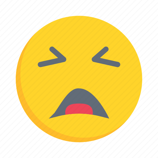 Emoji, emoticon, anguished, face, feeling icon - Download on Iconfinder