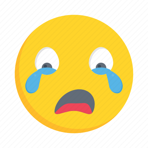 Emoji, emoticon, crying, tears, sad icon - Download on Iconfinder