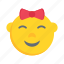 emoji, satisfied, kid, face, smiley 