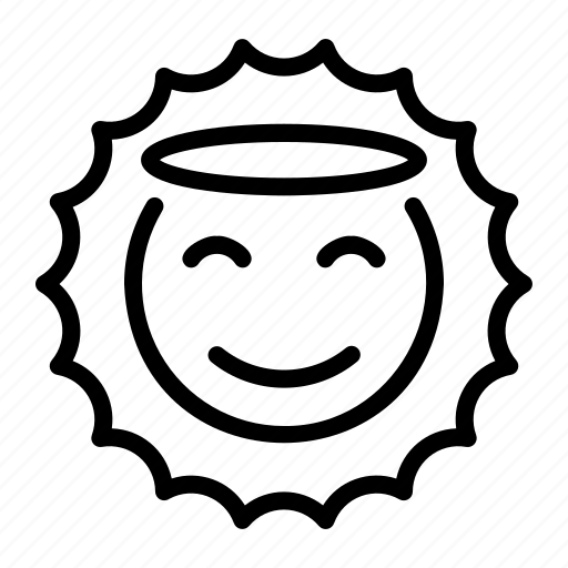 Angel, emoji, smileys, feeling, expression, emoticon, sun icon - Download on Iconfinder