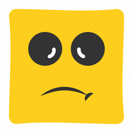 Confused, emoji, emoticon, emotion, expression, face, moody icon - Download on Iconfinder