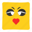 emoji, emoticon, emotion, expression, face, kiss, love 