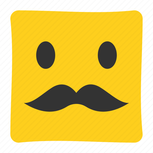 Emoji, emoticon, emotion, expression, face, mustache icon - Download on Iconfinder