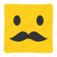 emoji, emoticon, emotion, expression, face, mustache 