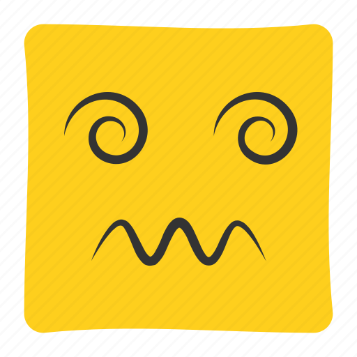 Circle eyes, emoji, emoticon, emotion, expression, face, spiral icon - Download on Iconfinder