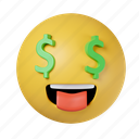money, emoji, emoticon, expression, face, avatar, feeling, people
