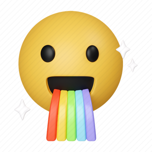 Rainbow, emoji, emoticon, expression, face, avatar, feeling icon - Download on Iconfinder