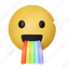 rainbow, emoji, emoticon, expression, face, avatar, feeling, people 