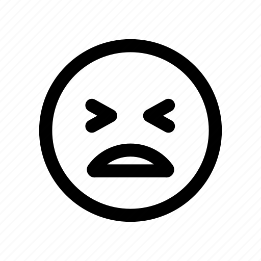 Angry, annoyed, cringe, emoji, hurt, upset icon - Download on Iconfinder