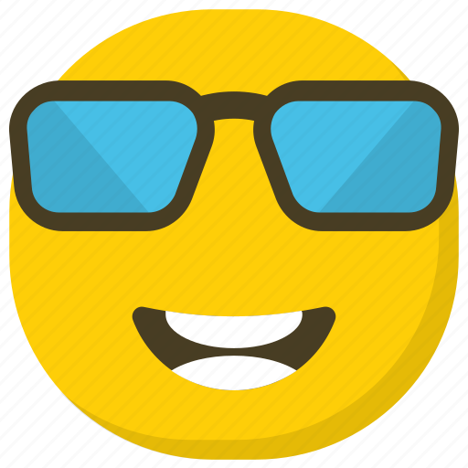 Cool emoji, emoticon, happy face, smiley, sunglasses emoji icon - Download on Iconfinder