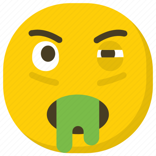 Emoticon, nauseated emoji, puke face, smiley, vomit emoji icon - Download on Iconfinder