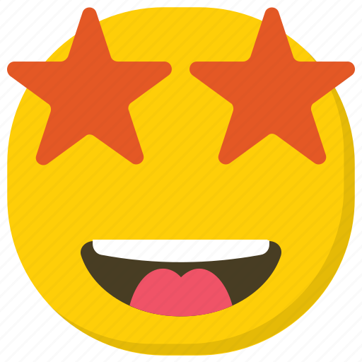Emoticon, excited emoji, expressions, ideogram, smiley, star struck icon - Download on Iconfinder