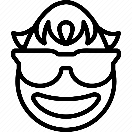 Boy, cool, emojis, emotion, face, glasses, smiley icon - Download on Iconfinder