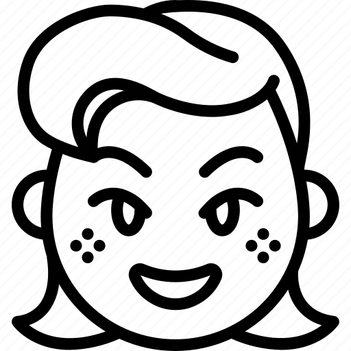 Emojis, emotion, face, girl, happy, smile, smiley icon - Download on Iconfinder
