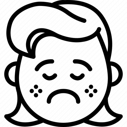 Emojis, emotion, face, girl, grumpy, sad, smiley icon - Download on Iconfinder
