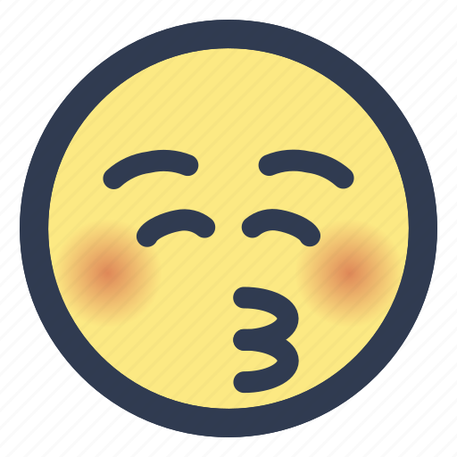 Closed, emoji, eyes, kissing icon - Download on Iconfinder