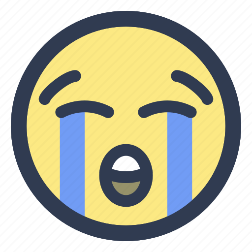 Cry, emoji, loud, tears icon - Download on Iconfinder