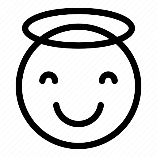 Emoji, halo, smileys, feeling, angel, face, emoticon icon - Download on Iconfinder