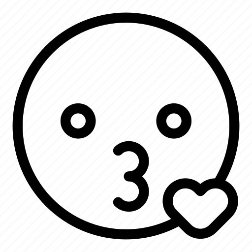 Emoji, smileys, emotion, feeling, kiss, face, heart icon - Download on Iconfinder