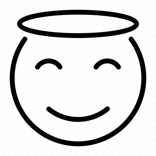 Angel, emoji, smileys, feeling, expression, emoticon icon - Download on Iconfinder