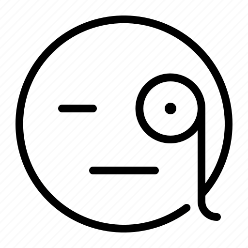 Monocle, observe, emoji, smileys, expression, emoticon icon - Download on Iconfinder