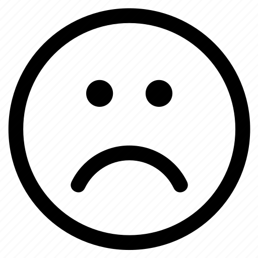 Circle, emoji, emoticon, face, round, sad, unhappy icon - Download on Iconfinder