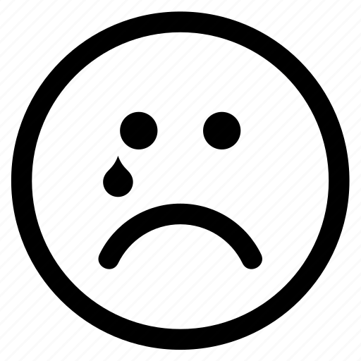 Circle, emoji, emoticon, face, cry, crying, sad icon - Download on Iconfinder