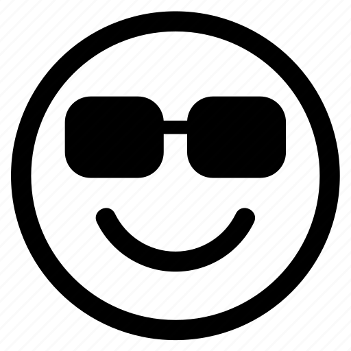Emoji, emoticon, face, round, smile, smiley, sunglasses icon - Download on Iconfinder