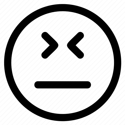 Circle, circular, emoji, emoticon, face, angry, mad icon - Download on Iconfinder