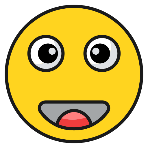 Emoji, emoticon, face, shocked, surprised icon - Free download