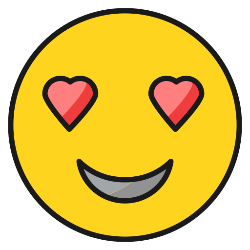 Emoji, emoticon, happy, in, love, smile icon - Free download