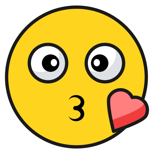 Emoji, emoticon, heart, kiss icon - Free download