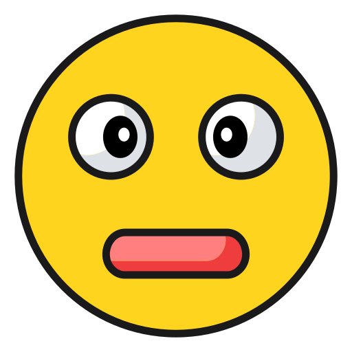 Emoji, emoticon, reactionless, staggered, surprised icon - Free download