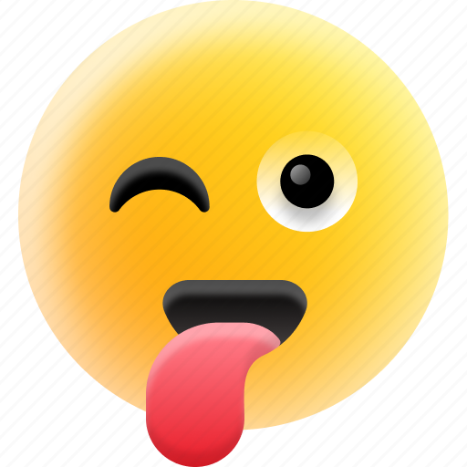 Emoticon, naughty, smiley, teasing, winking icon - Download on Iconfinder