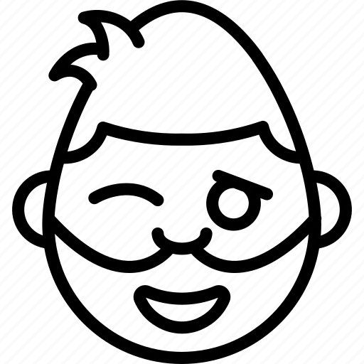 Emojis, emotion, face, man, masked, smiley, wink icon - Download on Iconfinder