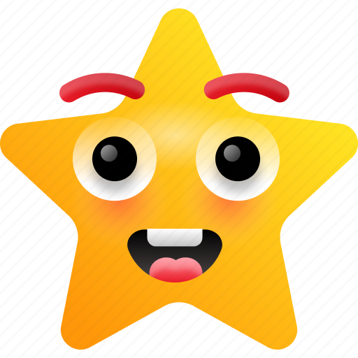 Emoticon, joyful, laughing star, smiling, star emoji icon - Download on Iconfinder