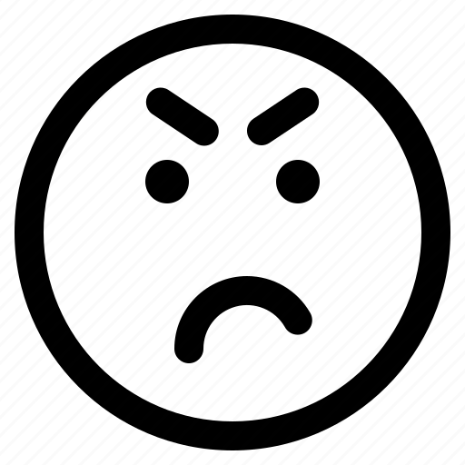 Angry, emoji, emoticon, emoticons, react icon - Download on Iconfinder