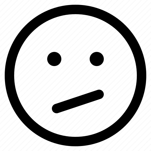 Emoji, emoticon, emoticons, indifferent, react icon - Download on Iconfinder
