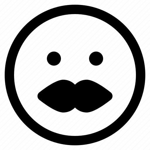 Emoji, emoticon, emoticons, moustache, react icon - Download on Iconfinder