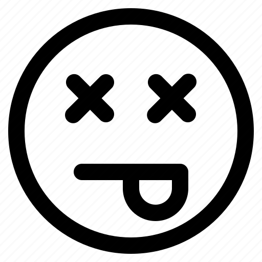 Dead, emoji, emoticon, emoticons, react icon - Download on Iconfinder
