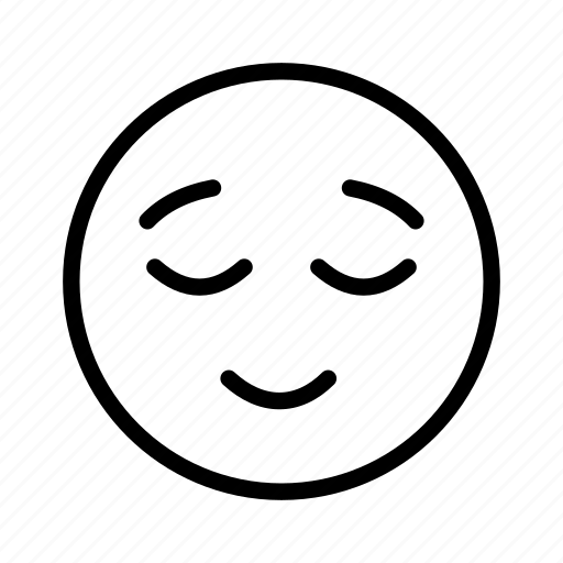 Emoji, emoticon, emotion, face, relieved, smile, smiley icon - Download on Iconfinder