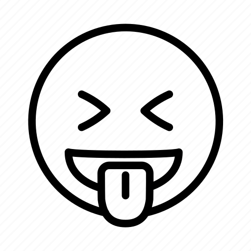Emoji, emoticon, emotion, face, smile, squinting, tongue icon - Download on Iconfinder