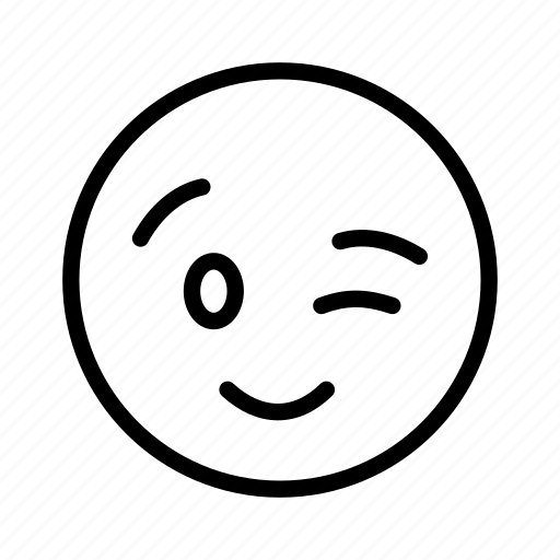 Emoji, emoticon, emotion, face, winking icon - Download on Iconfinder