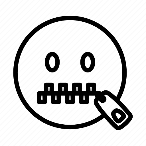 Emoji, emoticon, emotion, face, zipper, zipper mouth icon - Download on Iconfinder